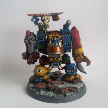 Ghazghkull Thraka Dreadnought conversion by feekejames