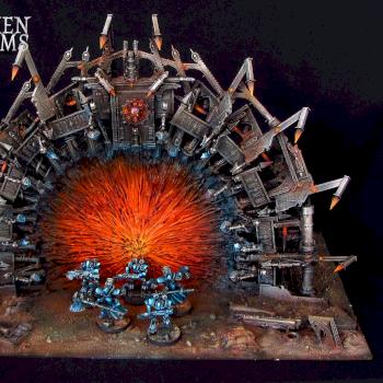 Adeptus Mechanicus Teleporter diorama by Awaken Realms