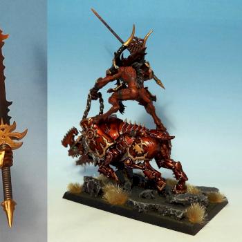 Herald Of Khorne on Bloodcrusher Mount by olim