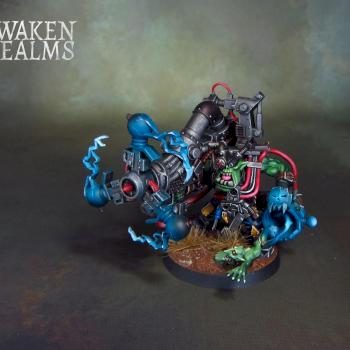 Orks Big Mek with Shokk-Attak gun by Awaken Realms