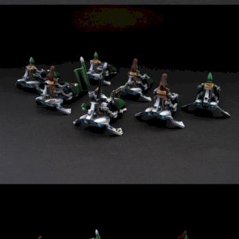 Eldar Jetbike Squad with Autarch by SavageDPainting