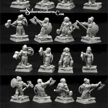 Female Dwarven Characters by Scibor