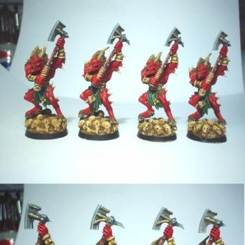 Khorne Bloodletters / Sanguinaires de Khorne by elfgidrungal