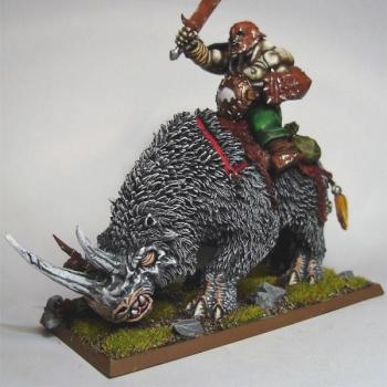 Ogre Kingdoms Rhinox Cavalry by megajelly