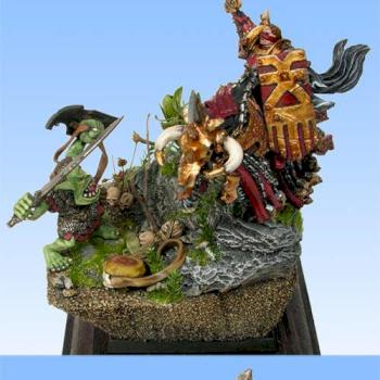 Khorne Lord on Daemonic Steed Vs. Orc (1) by shell