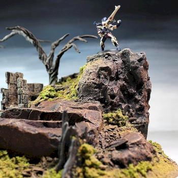 Rocky Hill With Ruins by 3T Art