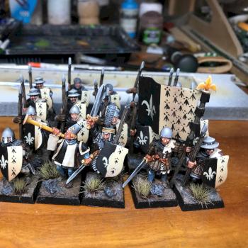 Warhammer Bretonnians men at arms by Salverius