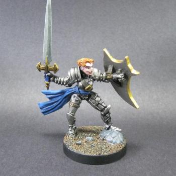 Chainmail female paladin by mikecarrero