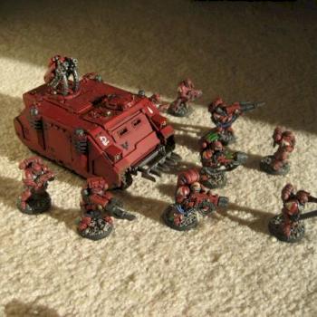 Blood Angel Razorback and devastator space marine squad by Baeke