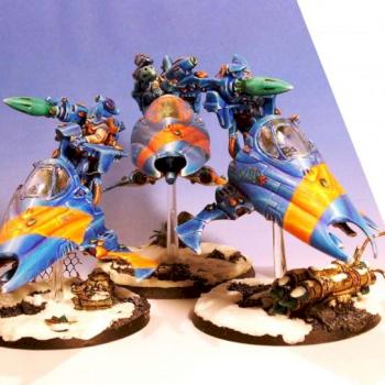 Eldar squad of Vypers by uglyamericanV1.5