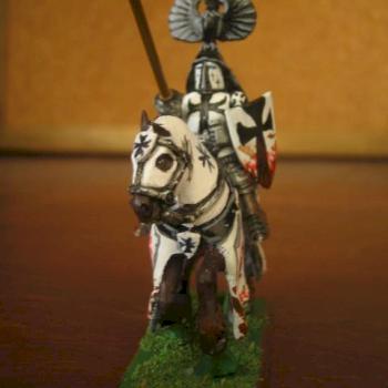 chevalier bretonnien/ bretonian knight/ teutonic knight by Herbinator