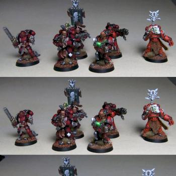 Red Space Wolves Squad 1 by andee