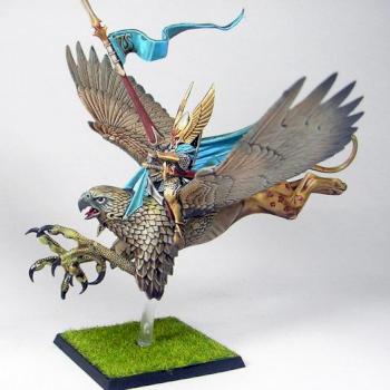 Island of Blood - High Elf Prince on Griffon by leo987