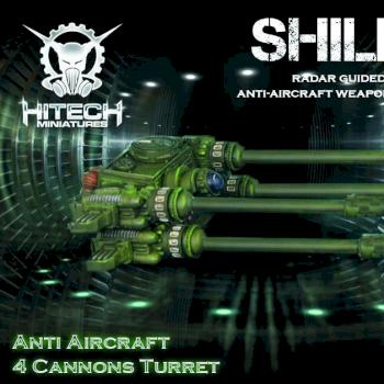 4 Cannons Turret by hitechminiatures