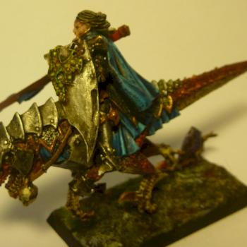 Dark Elf Lord on Cold One by Rhinox95