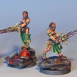 Warhammer 40k Sisters of Battle (Irish Brigade colors) by Wappellious
