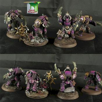 Chaos terminators of slaanesh by Idler studio