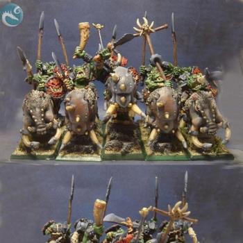 CONVERTED ORC BOAR BOYZ WITH COMMAND (10MINIS) by midgardmodels