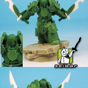 28mm scale SF Warrior Greenstuff Sculpture by Scibor