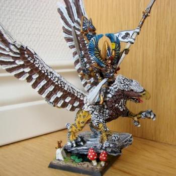 Eltharion mounted on Stormwing by juhen