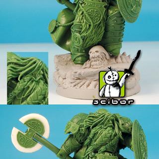 28mm scale SF Celtic Warrior Greenstuff Sculpture by Scibor