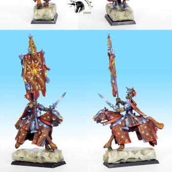 Warhammer Bretonnia Mounted Standard Bearer by rene