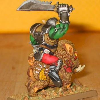 Orc Warboss on Boar by lordtrygve