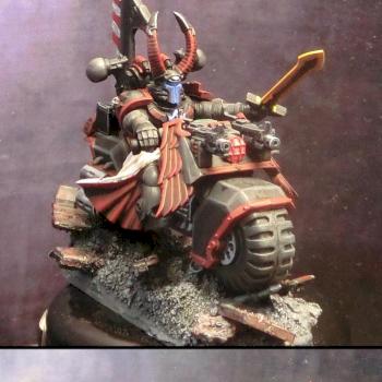 Chaos Space Marine Sorcerer on Bike by Prometheus