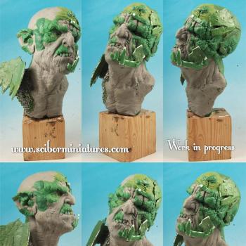 Ork Bust work in progress by Scibor
