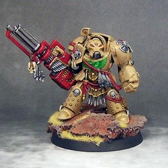 Dark Angels Deathwing Terminator with Assault Cannon by lovall