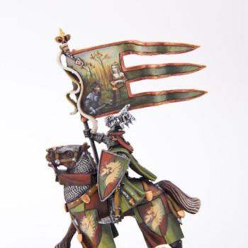 Bretonnian Grail Knight Standard Bearer by nastin
