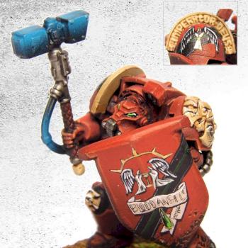 Terminator with stormshield an thunderhammer by Wingsmoothpainting