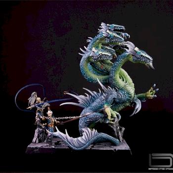 Warhammer FB Dark Elves War Hydra by Bright Shadow Studio