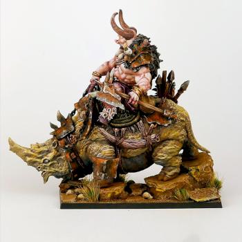 Minotaur rider on a tusk beast by Sadziu