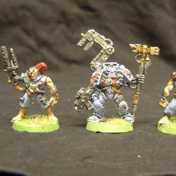 Space Wolf Iron Priest and Thralls by Harkon Greywolf