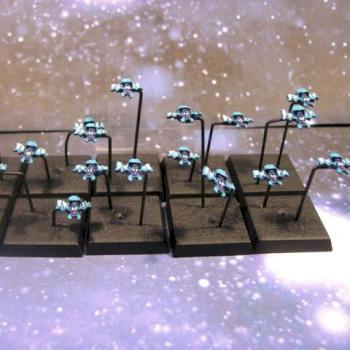 Battlefleet Gothic Eldar Eagle bombers by scharling