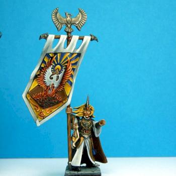 hight elf standar bearer by EjercitoElfo