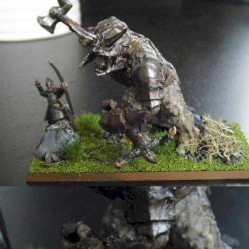 Diorama : Troll vs MT warrior by Dewey