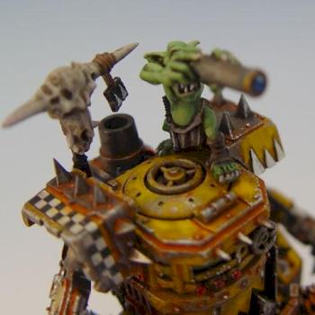 Ork grot on bad moonz killa kan by greeble