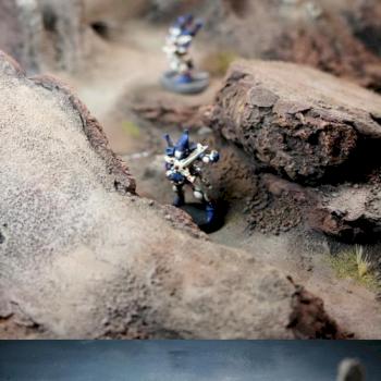 7 Pc. Dangerous Wasteland Terrain Set With Arachnid Monster by Terraformer