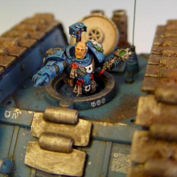 Ultramarine Rogue Trader MK1 Land Raider and Chronus by greeble