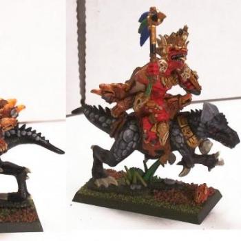 Lizardman Old Blood on Cold One by hammerandbrush