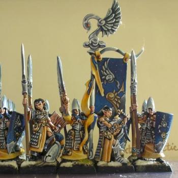 high elves Saphery spearmen/lanceros de Saphery by juza