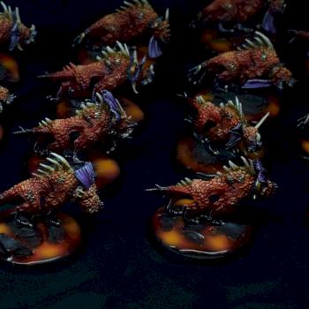 Flesh Hounds of Khorne by stalkerminsky