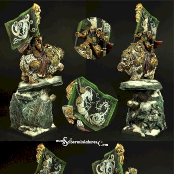 Dawrf on War Bear by Scibor