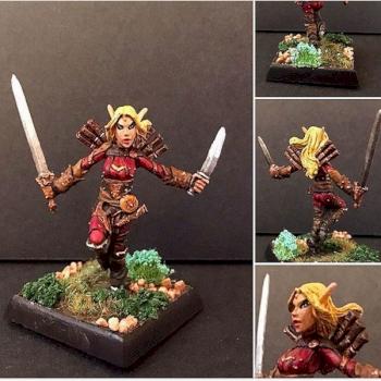 Female elf warrior from Pathfinder by Maestro Ludico
