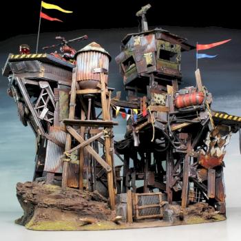 Giant Ork Deffkopta Launch Base by Terraformer