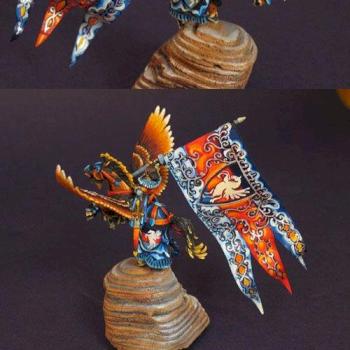 Bretonnia Pegasus Knight by edgeofshadow