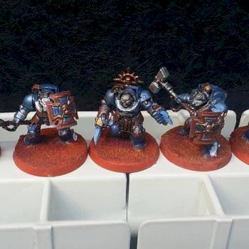 terminator ultramarines with thunder hammer by yann54280