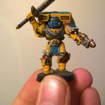 Space Marine Veteran Sergeat (Assault) by DJ Fresh Toast